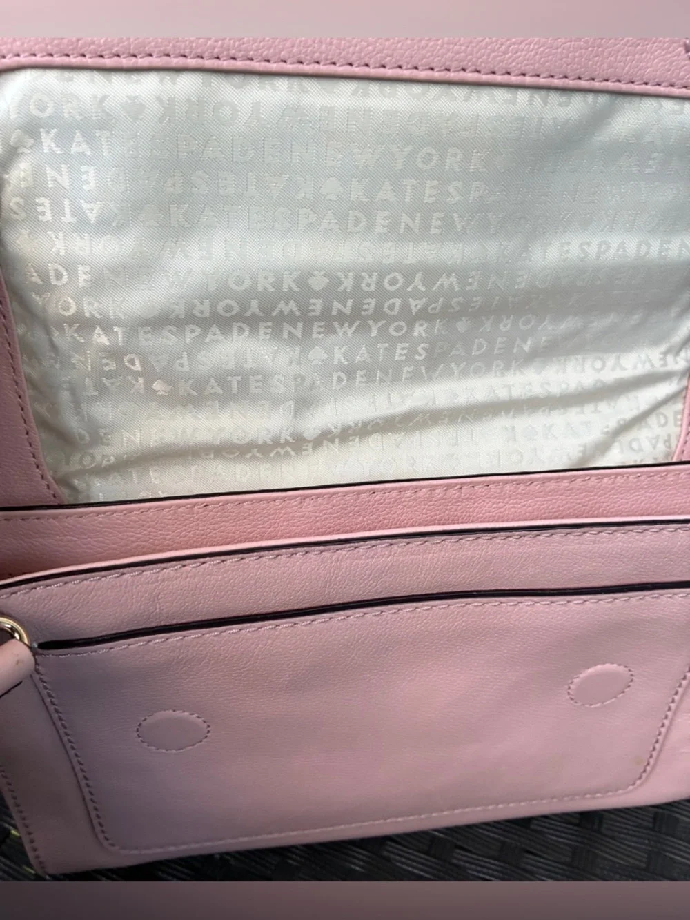 kate spade Light Pink Leather Crossbody Bag.